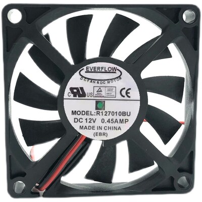 Everflow R127010Bu 12V 0.45A 7cm 7010高风量无声冷却风扇