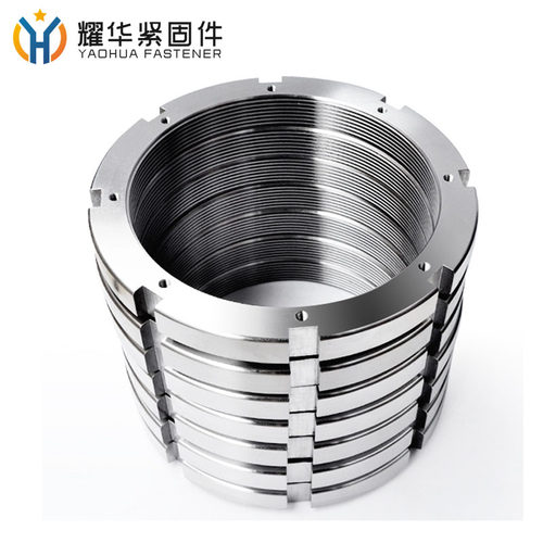 KML/HML56--Tr280*4 锁紧螺母 梯形螺纹圆螺母带锁紧卡扣开槽螺帽