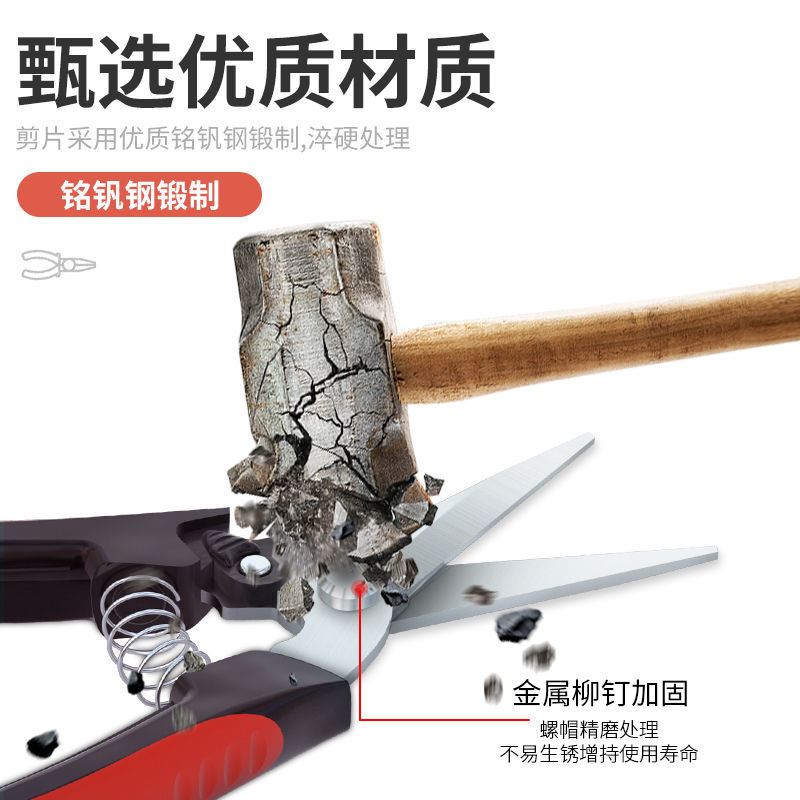 修枝剪果树修剪刀摘果神器新款盆景葡萄蔬果蔬菜园艺剪刀树枝修剪 - 实物图