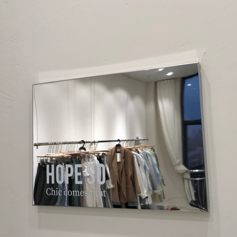 不锈钢镜面广告牌 服装店美甲店拍照打卡网红招牌 户外门牌定制
