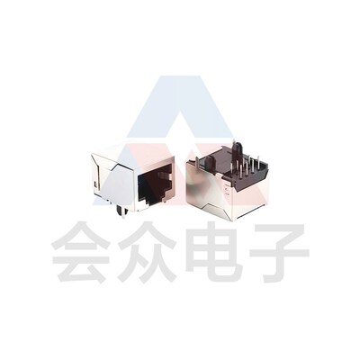 56A-1S(10P8C)无灯网络插座 带屏蔽RJ45母座插口 网线网口链接器