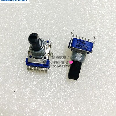 台湾福华FD旋转电位器RD12L-B20K带中点15F6脚 RK11型50K不带中点