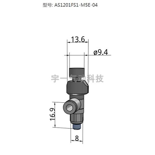 SMC原装AS1201FS1-M5E-04系列 带刻度速度控制阀 弯头型/万向型