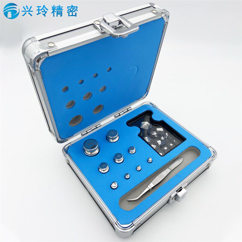 山东蓬莱不锈钢砝码盒装E1E2F1F2M1级1mg-100g电子称天平实验法码