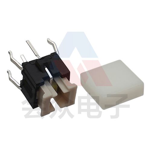 C603B-101L-5SF-N2轻触开关带LED灯6*6*8MM按键带方形帽微动按钮