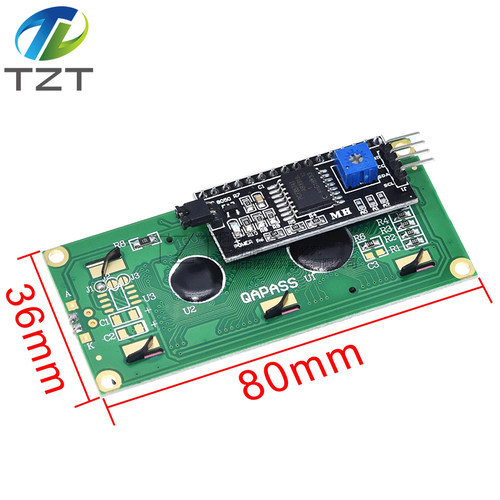 LCD1602液晶显示屏 蓝屏/黄绿屏 5V 3.3V焊排针IIC/I2C 1602A模块