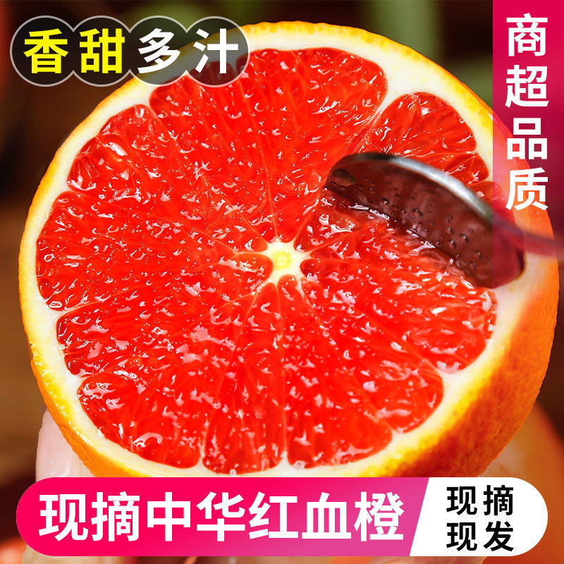 血橙中华红心橙子当季新鲜整箱香橙甜橙冰糖果冻手剥5斤时令水果