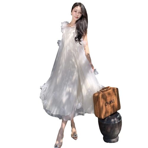 2026新款新娘结婚晨袍森系超仙吊带连衣裙女韩式旅拍轻婚纱订婚礼