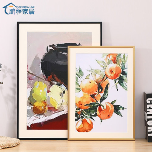 铝合金画框装裱挂墙定制水彩客厅装饰相框4k8开简易a3A4外边框架