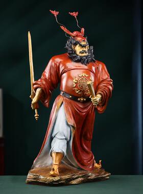 彩铜《钟馗》摆件新中式家居玄功办公室装饰品桌面铜工艺品礼品