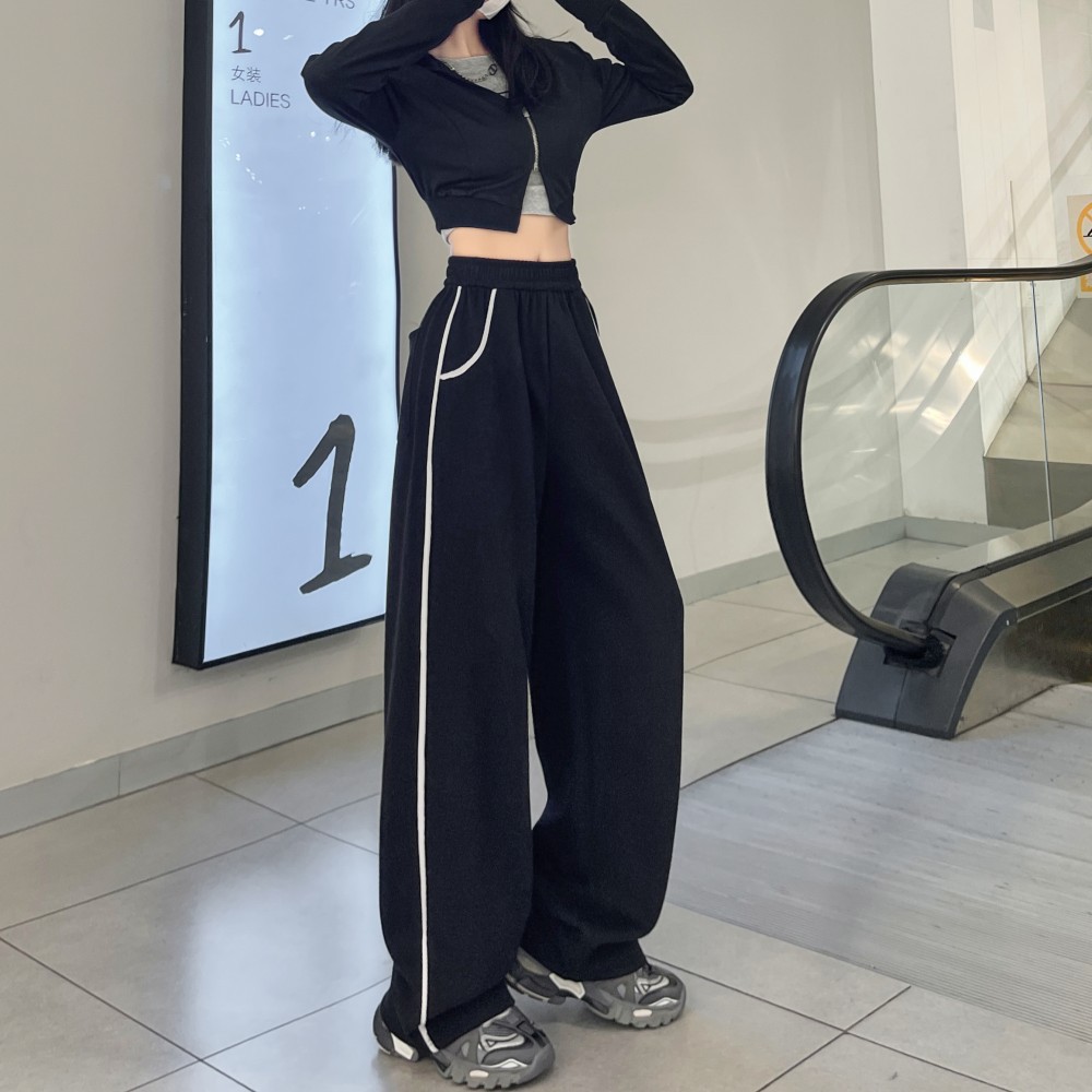 秋冬束脚高腰显瘦卫裤女