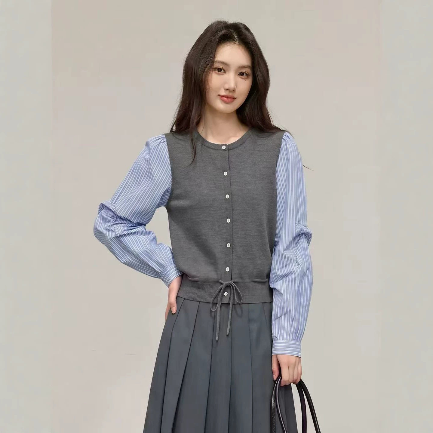 欧洲站2026春新针织开衫女显瘦