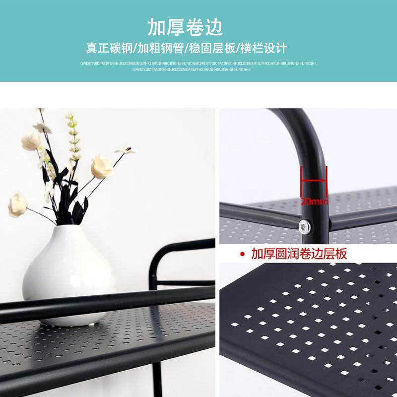 厨房置物架落地多层金属可家庭用品放收纳架子移动手推车锅架物储