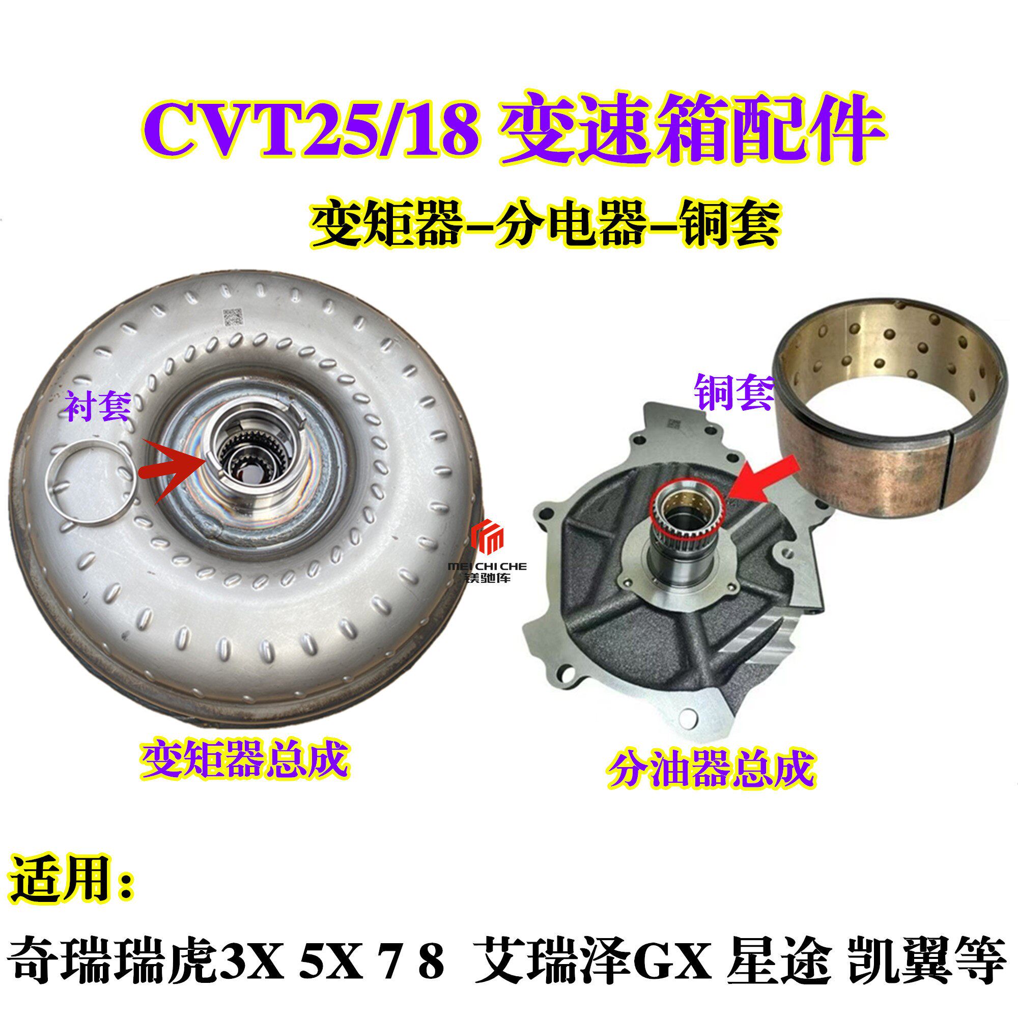 奇瑞瑞虎3X 5X 7 8艾瑞泽5GX星途凯翼CVT25/18变速箱变矩器大力鼓