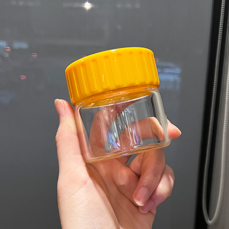 便携燕窝分装瓶小高硼硅玻璃密封罐家用收纳罐厨房酸奶小杯子保鲜