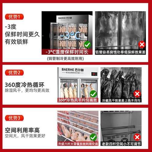 商E用晾鸭风机配不锈钢双干门晾胚BHXMS柜专业晾鸭柜