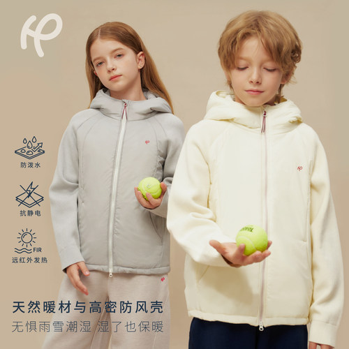HELLO PICNIC野半秋冬中大童温网学院风连帽棉服男童女童保暖外套