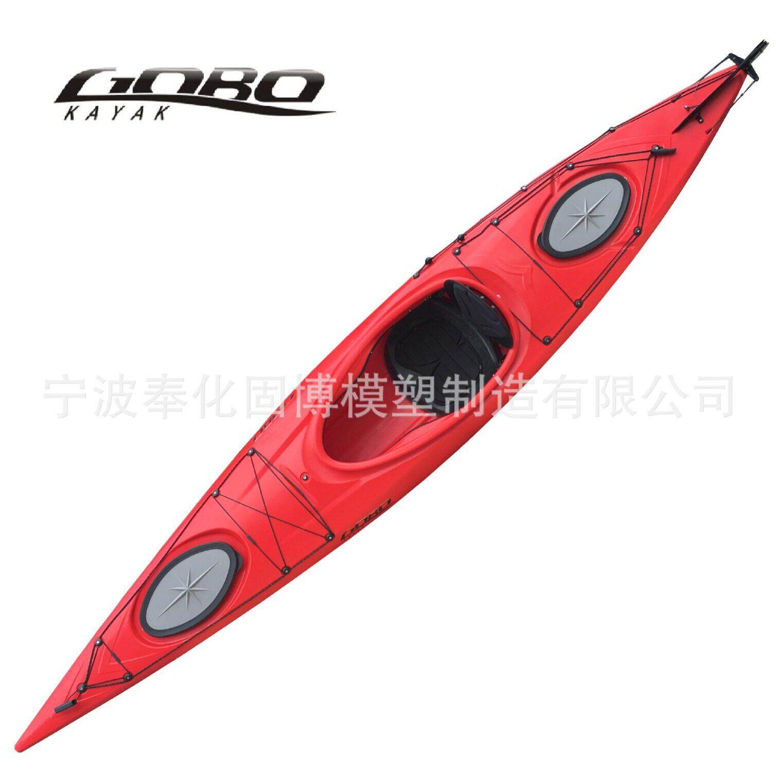 瑞皮划艇人划艇硬艇独木舟专业塑料硬底海洋舟冲浪漂流滑水