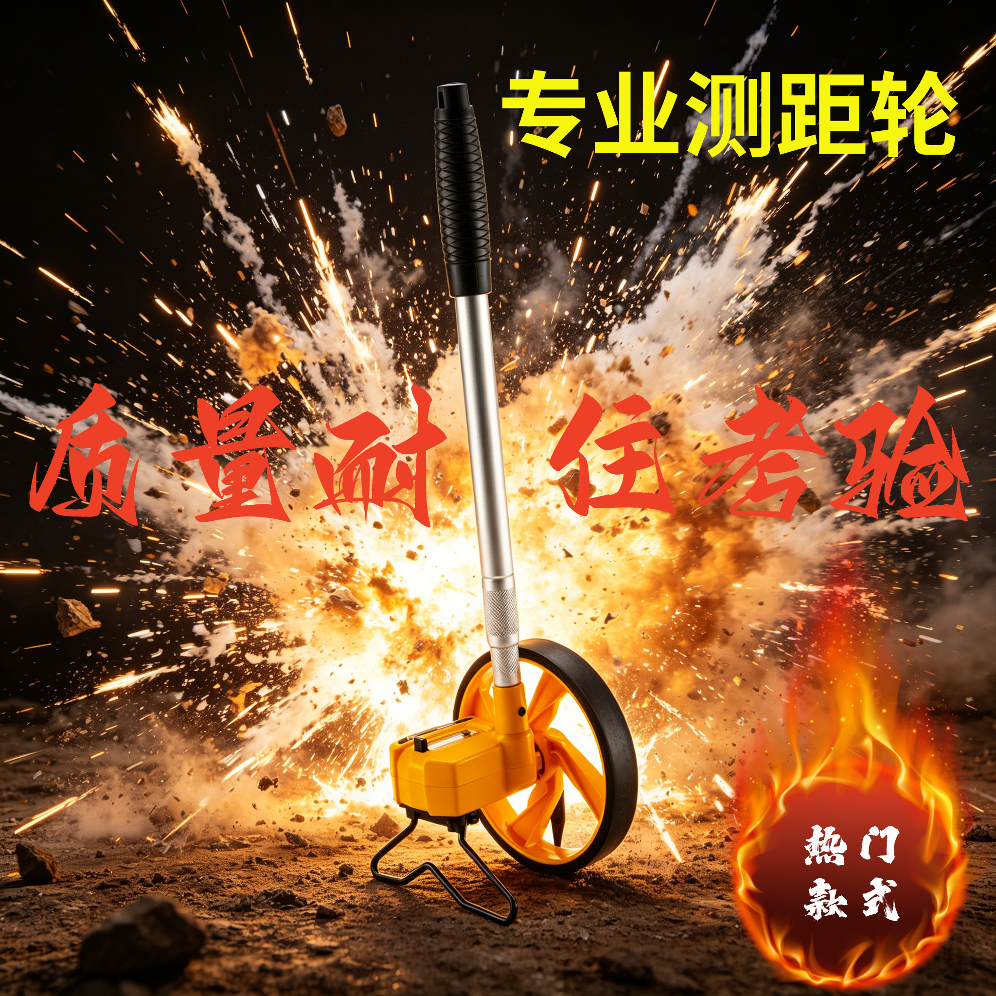 TOPMEASURE专业测距轮式测量仪器便携滚轮测距仪工程建筑测距工具