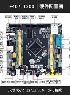 STM32F407ZGT6-定通-T200 普中科技 开发实验板 ARM7核心板学习板
