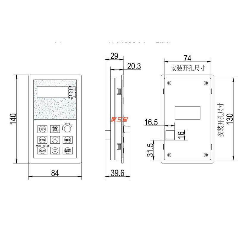 易驱变频器CV3100/ED3100操作面板控制面板大面板键盘