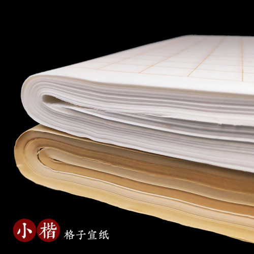 2cm空白方格宣纸小楷专用小字3厘米格子纸书法练习纸加厚日课纸