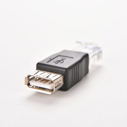 RJ45 转 USB 接头 网线水晶头转接器 USB 母头转 RI45 RJ11 6P4C