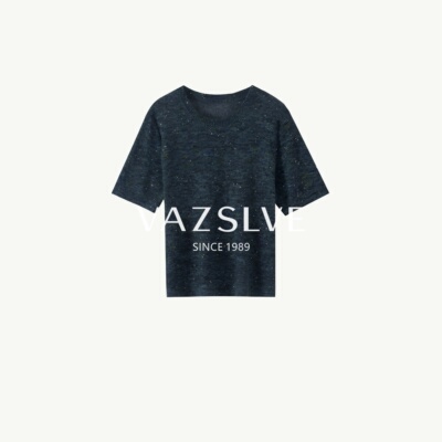 【VAZSLVE/全新奢品】捡漏 棉麻圆领彩点纱针织衫气质短袖BMJ1118