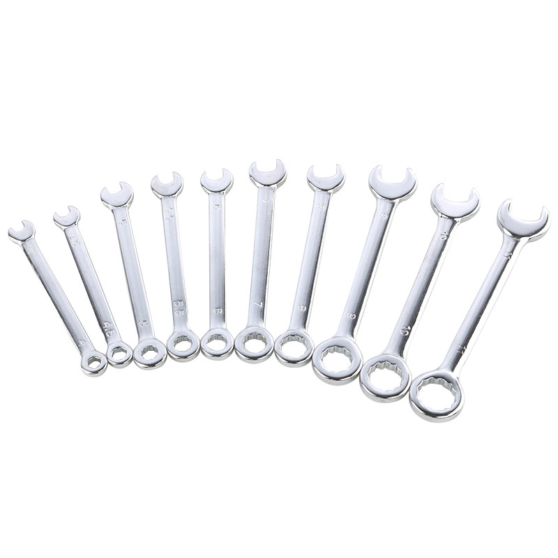 10件套公英制迷你开口两用扳手梅花开口两用扳手套装工具4-11mm