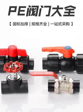 PE管铜球阀水管接头配件钢芯内丝双活接热熔自来水阀门开关4分6分