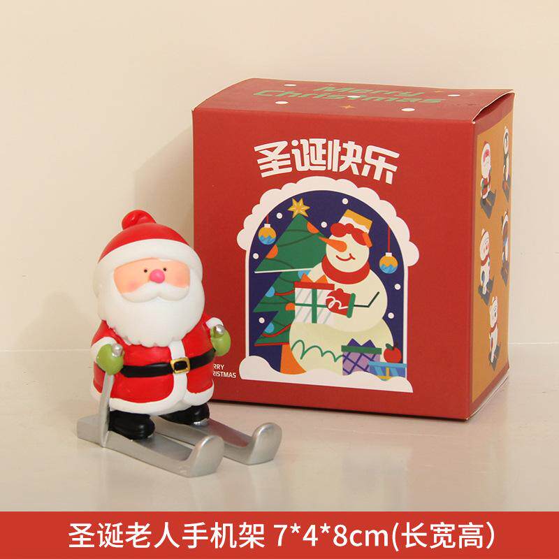 圣诞节圣诞老人树脂手机支架摆件
