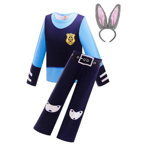 女童兔子警官疯狂动物Zootopia 2洋气朱迪cos儿童长袖女孩套装