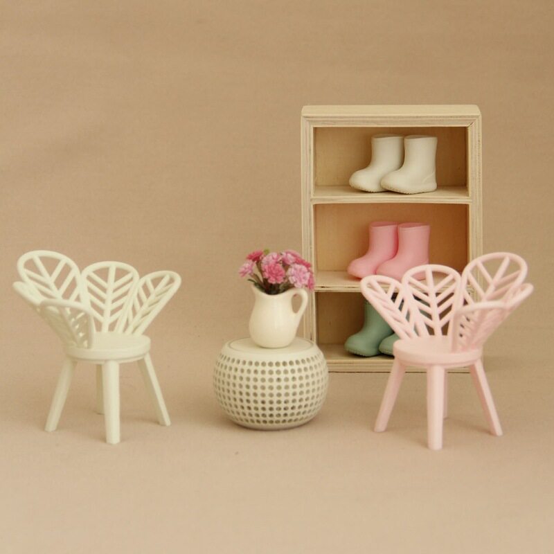 1:12dollhouse娃娃屋配件家具玩具场景拍摄道具欧风树脂迷你椅子