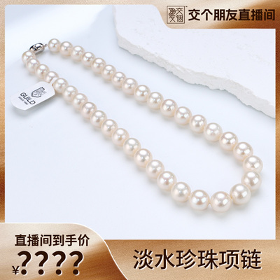 【交个朋友】淡水珍珠项链9-12mm（吉尔德四星）