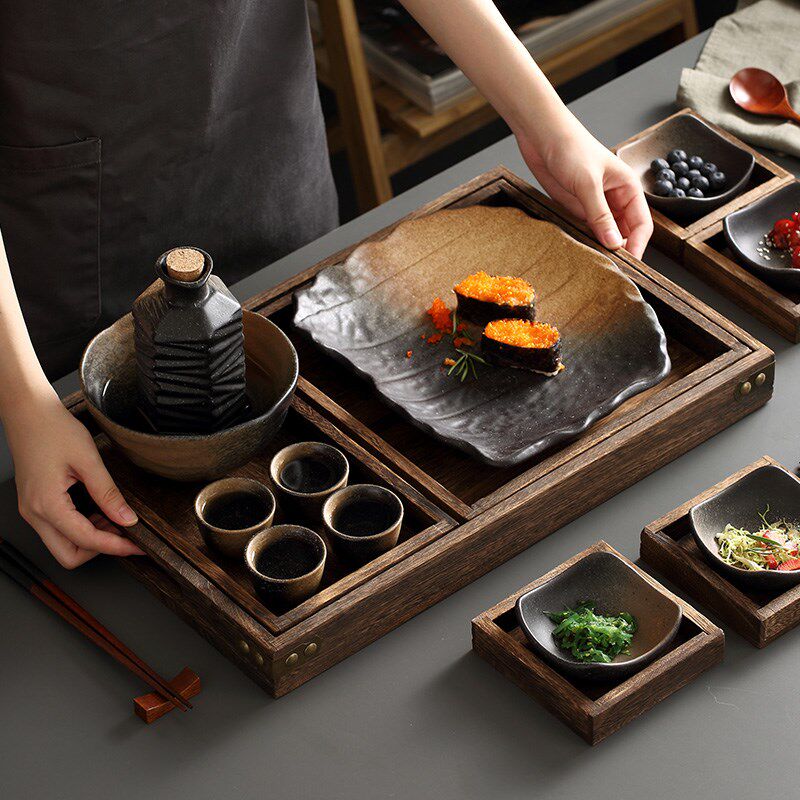 羽玉烧 日式清酒酒具套装 仿古古风陶瓷温酒器 日式料理用烧酒壶