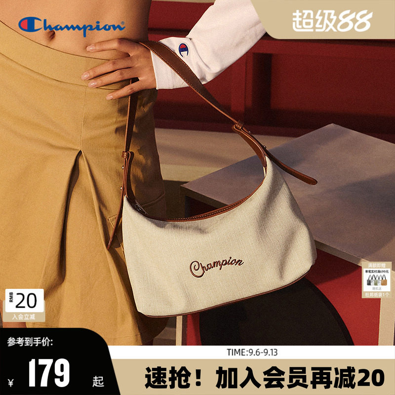 Champion冠军腋下法棍包26新款女小巧百搭单肩包简约通勤背包秋季图片