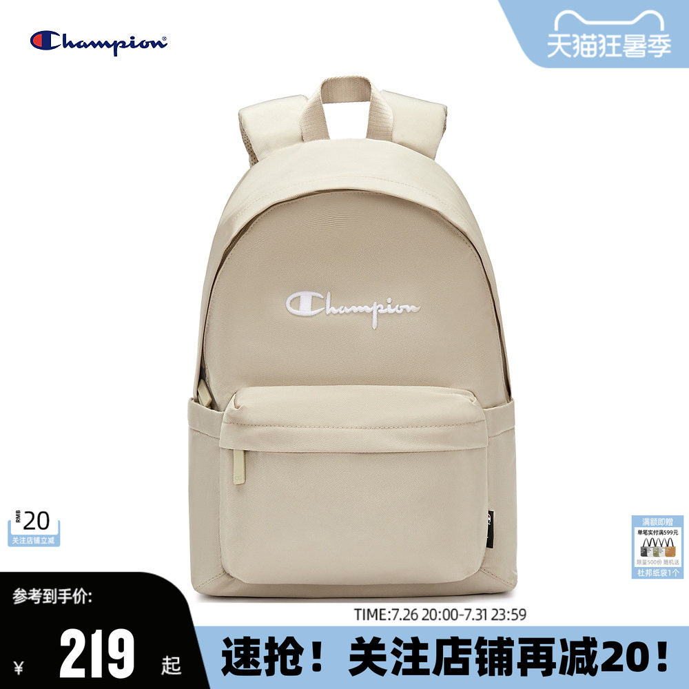 Champion冠军双肩包女时尚背包大容量书包男旅行包运动包字母夏季