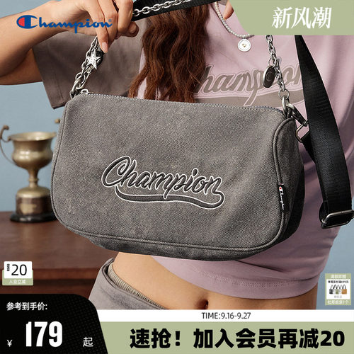 Champion冠军腋下包26新款女通勤牛仔hobo包时尚链条单肩包秋季
