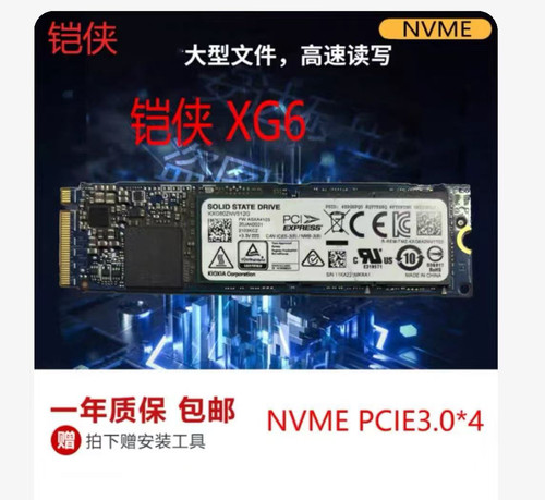 Kioxia/铠侠 NVME M.2系列 RC10 RD10 RD20 拆机固态硬盘