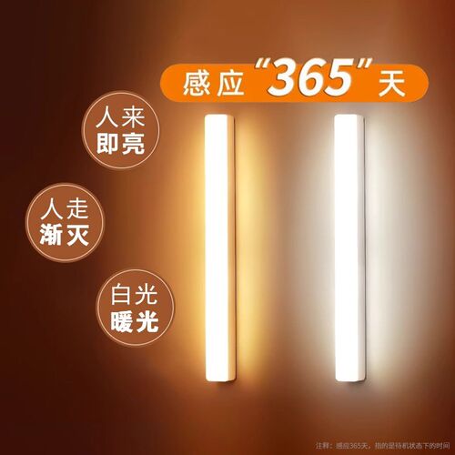 磁吸led衣柜灯人体感应无线充电款入户门鞋柜子灯条橱柜床下灯带