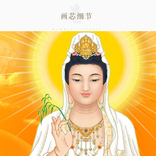 高清释迦牟尼画像合集 文殊普贤地藏王观世音菩萨卷轴佛像画定制