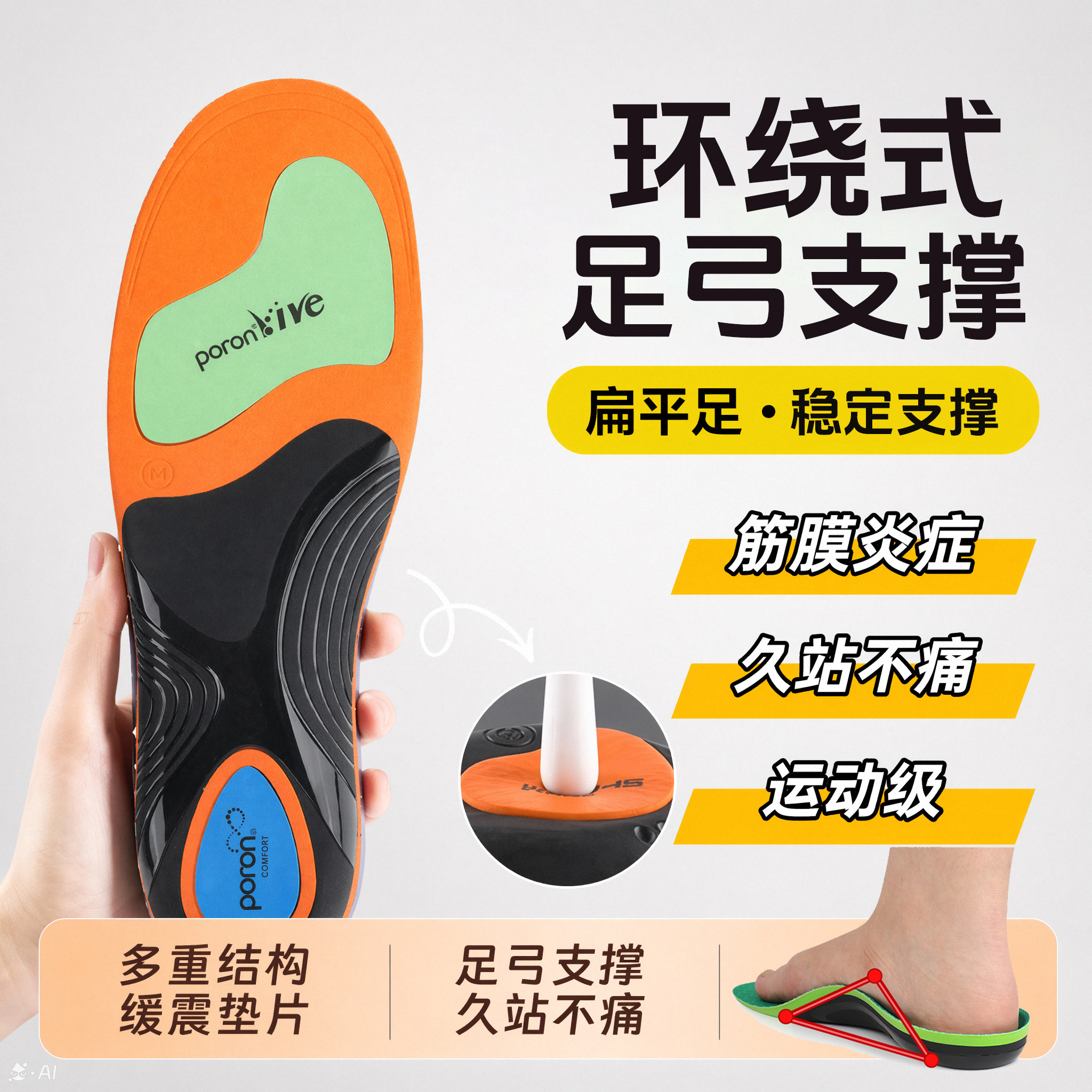 足弓支撑运动减震久站不累矫正