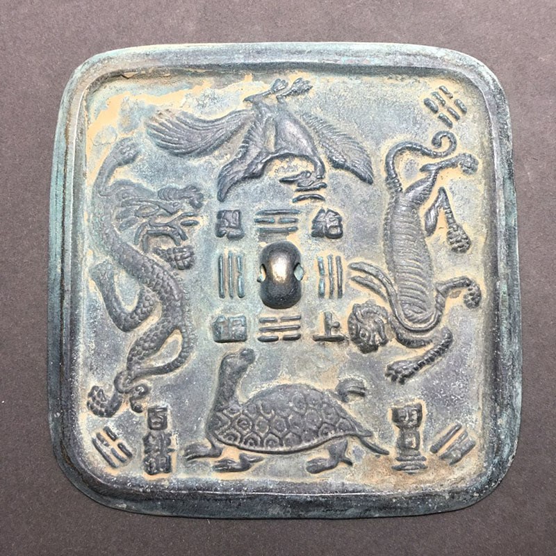 铜器做旧仿古铜镜古典装礼品创意古玩收藏新品地摊工艺品