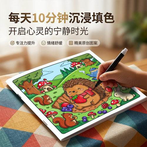 小学生专注力提升涂色画本