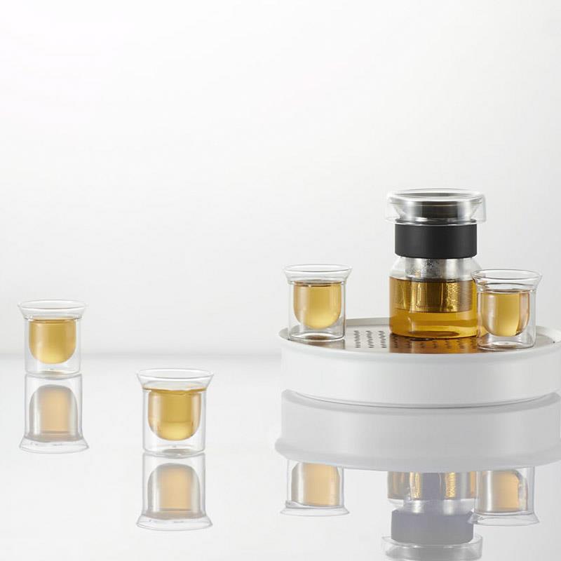 哲品极光耐热玻璃茶具组 家用功夫红茶泡茶器四人份整套