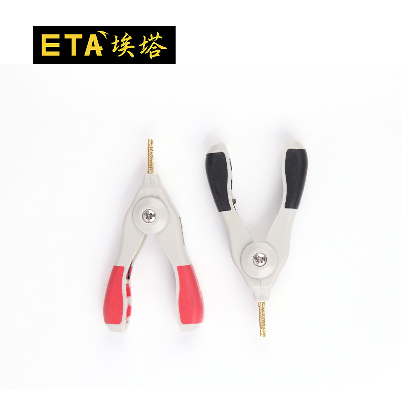 埃塔ETA3108开尔文测试夹高品质4电阻纯铜四端镀金夹子夹线尖嘴