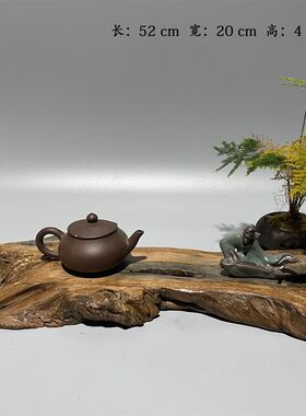 天然风化原木树根干泡茶台 平板底座 茶具玉石R花器摆台 禅意摆件