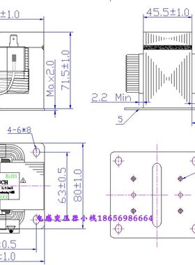 全新3P三匹变频空调用电抗器 R20x50CHR2052CGA20A5mH5.2m