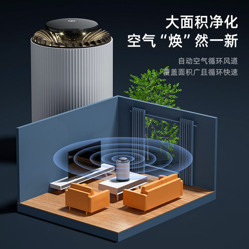 空气净化器家用小型除甲醛神器卧室客厅办公室新款蓝光消毒机