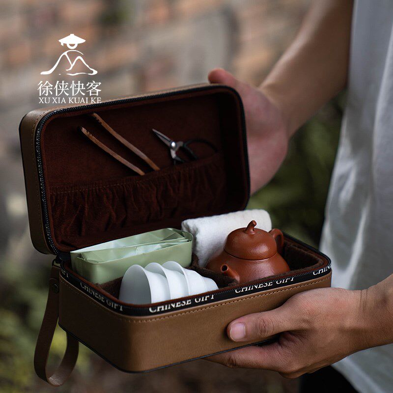 徐侠快客户外露营便携式车载旅行潮汕功夫茶具紫砂壶收纳包伴手礼